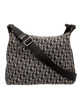 Christian Dior Y2K Vintage Trotter Crossbody Bag Black Diorissimo Galliano 2002